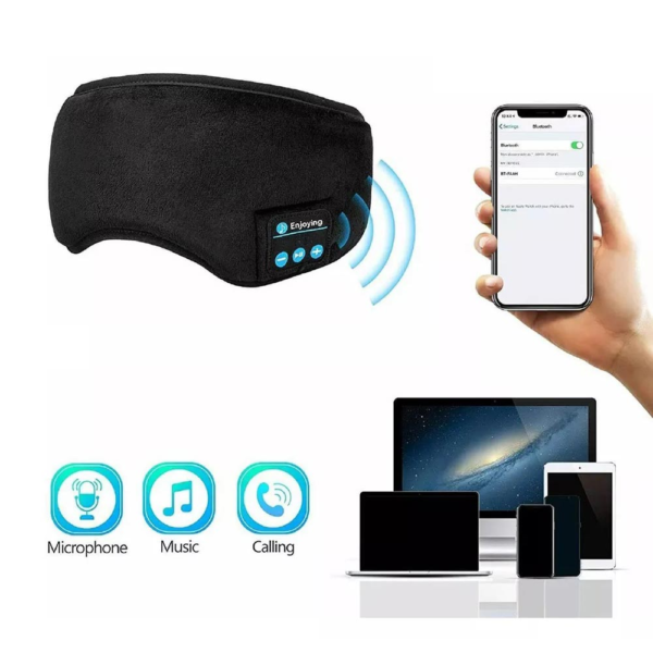 چشم بند هوشمند هدفون دار بلوتوثی مدل WIRELESS MUSIC