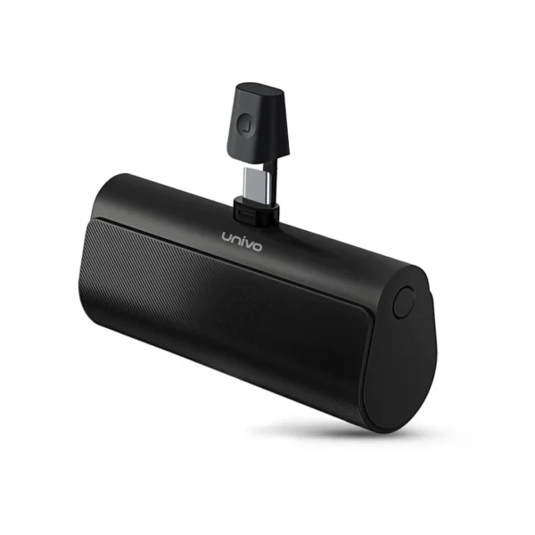 پاوربانک Univo مدل UN5000 ظرفیت 4500 میلی آمپر Type C-مشکی