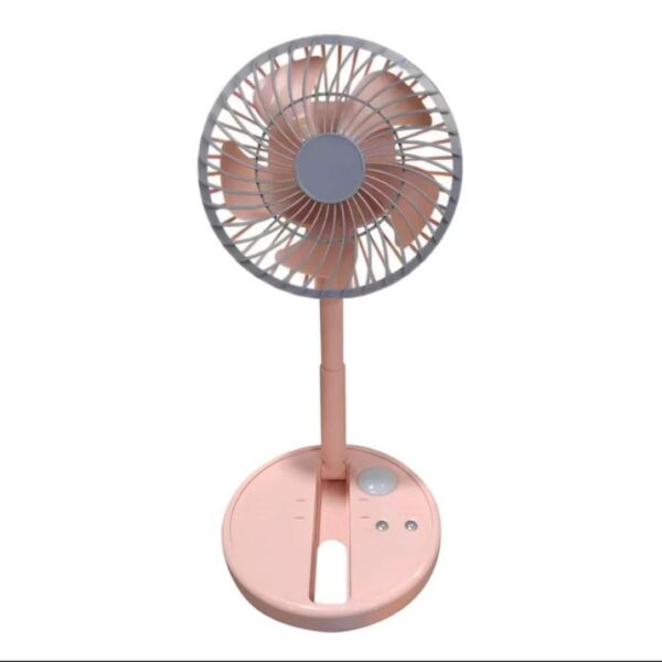 فن و پنکه رومیزی شارژی و برقی با چراغ مطالعه professional mini fan- مدل JR-2215