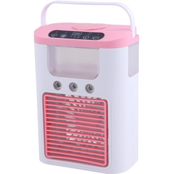 پنکه خنک کننده به همراه مه پاش رومیزی Air Cooler Fan مدل K918-رنگ:صورتی