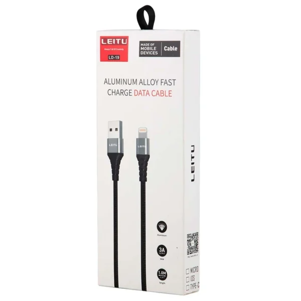 کابل تبدیل USB به Lightning لیتو مدل LD-19 طول 1 متر