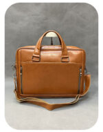 کیف اداری چرمی مردانه-مدل:BS1110-عسلی