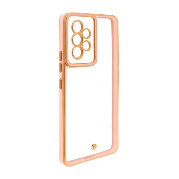 قاب محافظ لنزدار Samsung A53 پشت شفاف-طلایی