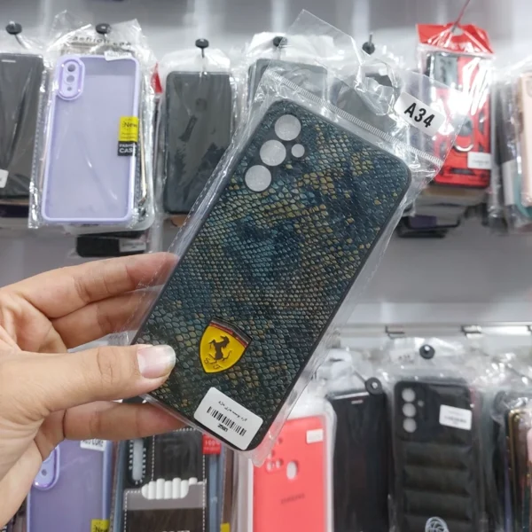 قاب کاور گوشی سامسونگ مدل A34 پوست ماری محافظ لنز دار