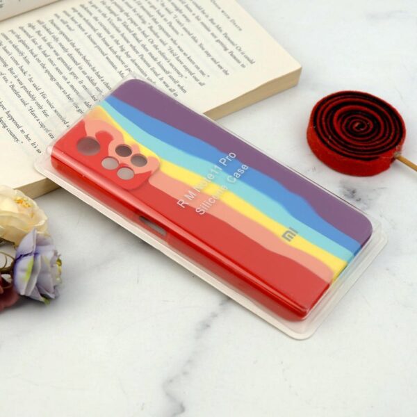 قاب سیلیکونی اورجینال رنگین کمانی محافظ لنزدار Xiaomi Redmi Note 11 Pro Plus