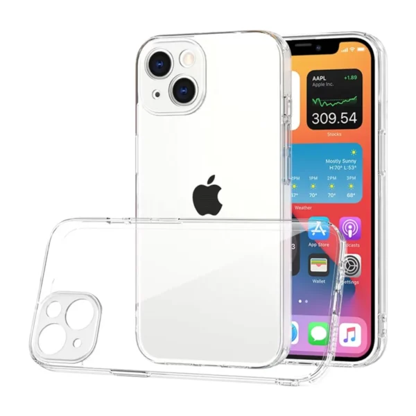 قاب گوشی آیفون13 اسپیس مدل ژله ای بی رنگ