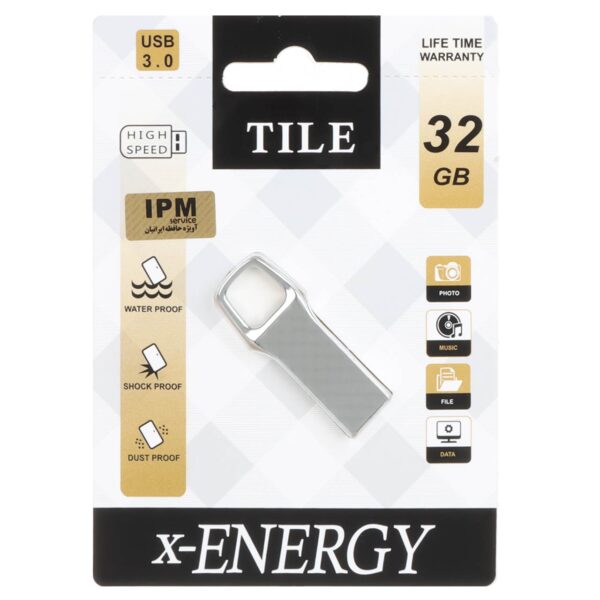 فلش مموری  X-ENERGY Tile USB3.0 Flash Memory 32GB-نقره ای