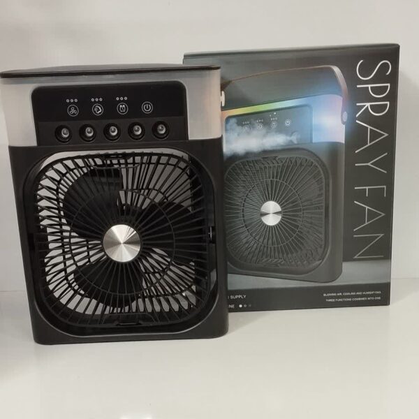 پنکه رومیزی شارژی مدل SPRAY FAN -مشکی