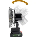 پنکه شارژی رومیزی تمام فلز مدل GD-S90 با دو باتری 68 ولتی - Image 3